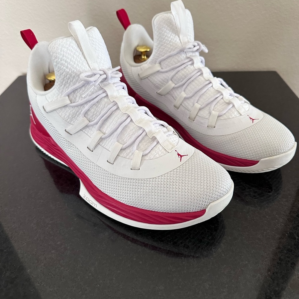 Jordan White and Red Sneakers
